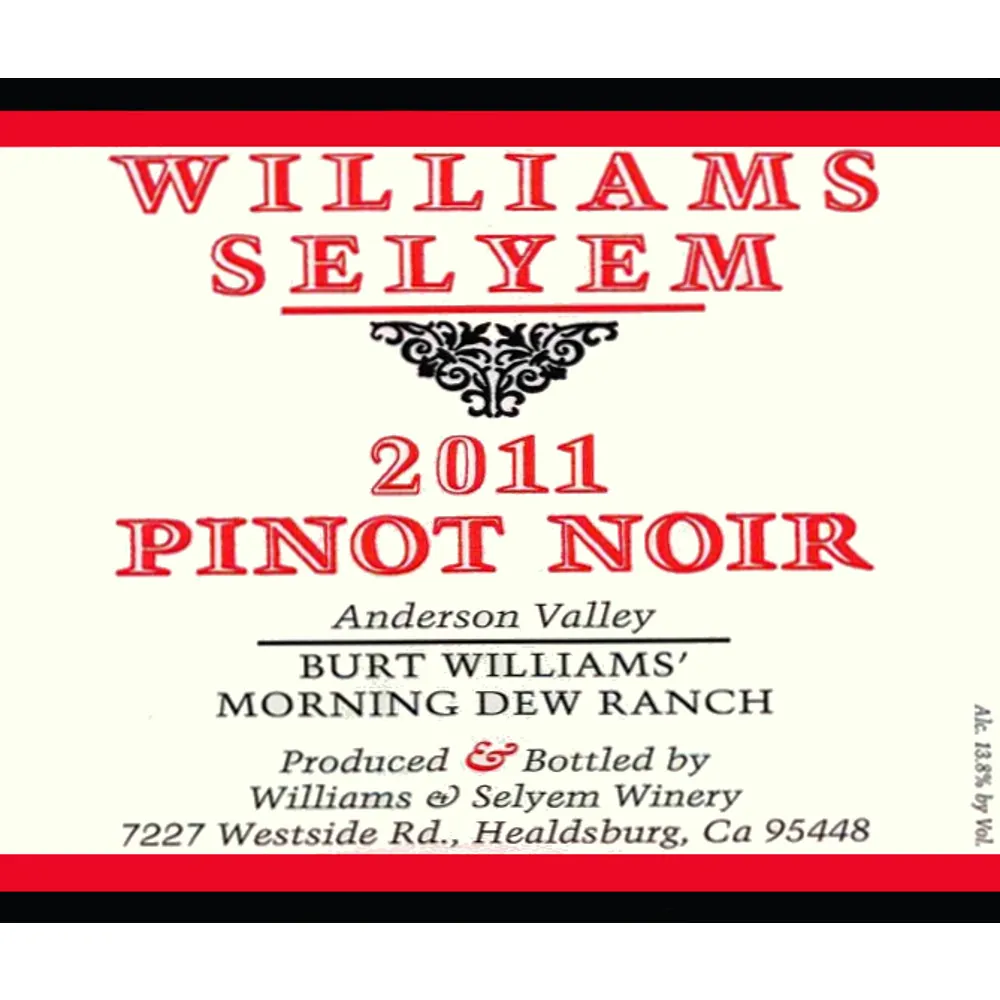 Burt Williams Morning Dew Ranch Pinot Noir Bottle