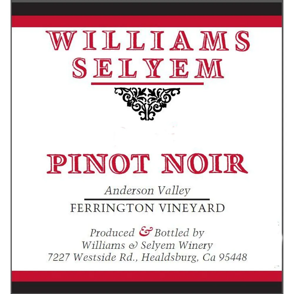 Ferrington Vineyard Pinot Noir Bottle