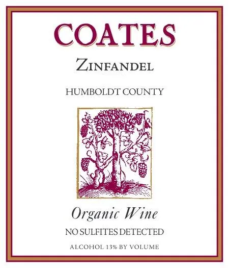 Organic Zinfandel Bottle