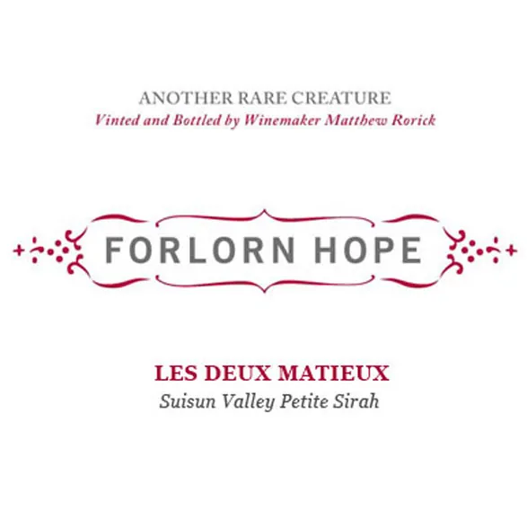 Les Deux Mathieux Petite Sirah Bottle