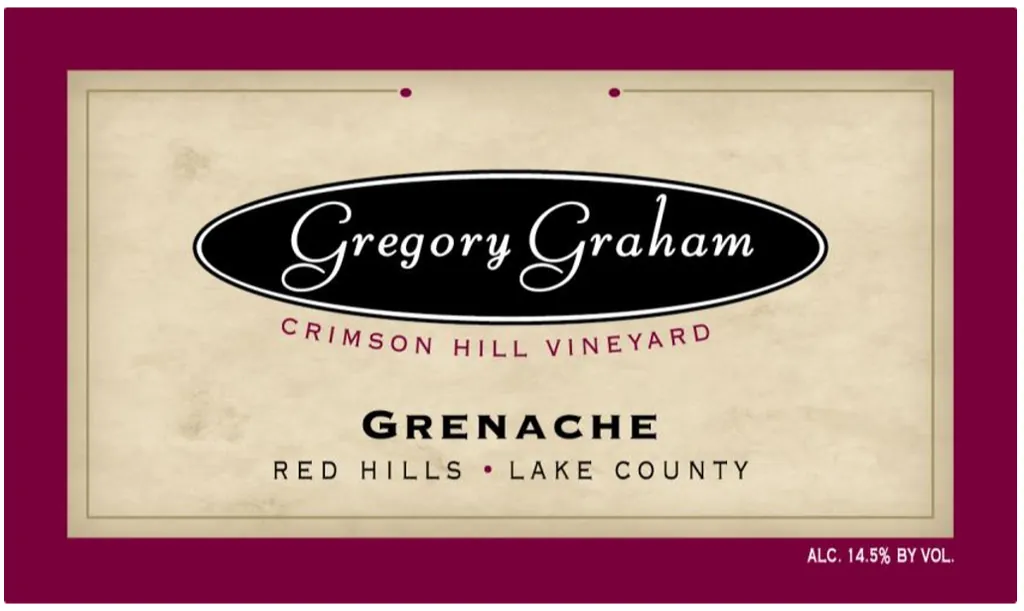 Crimson Hill Vineyard Grenache Bottle