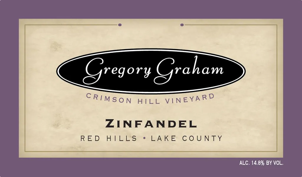 Crimson Hill Vineyard Zinfandel Bottle