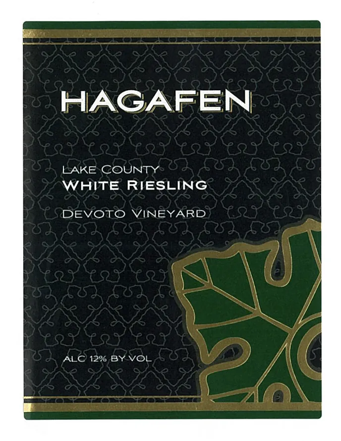 Lake County White Riesling Bottle