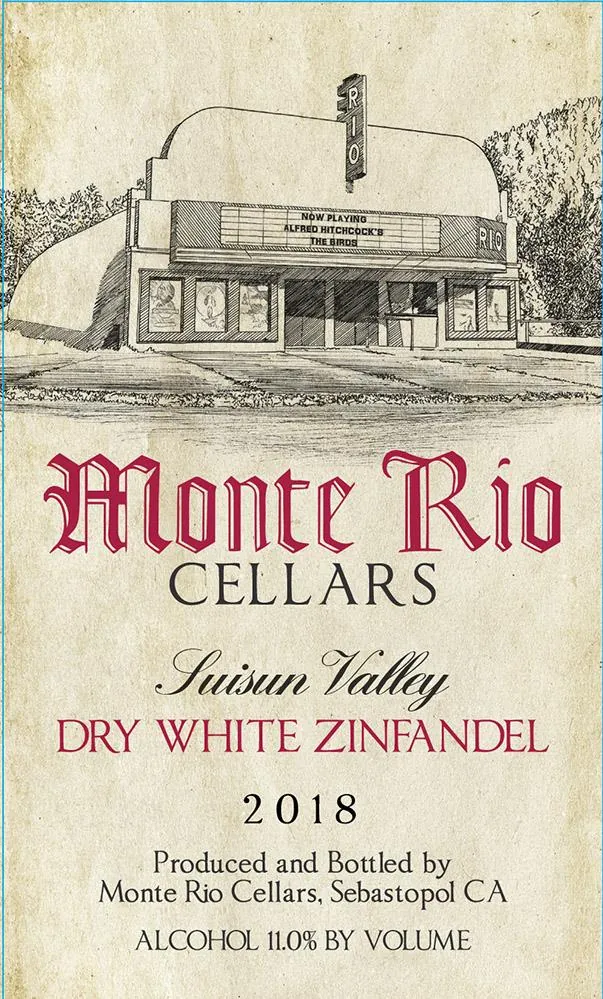 Monte Rio Suisun Valley Dry White Zinfandel Bottle