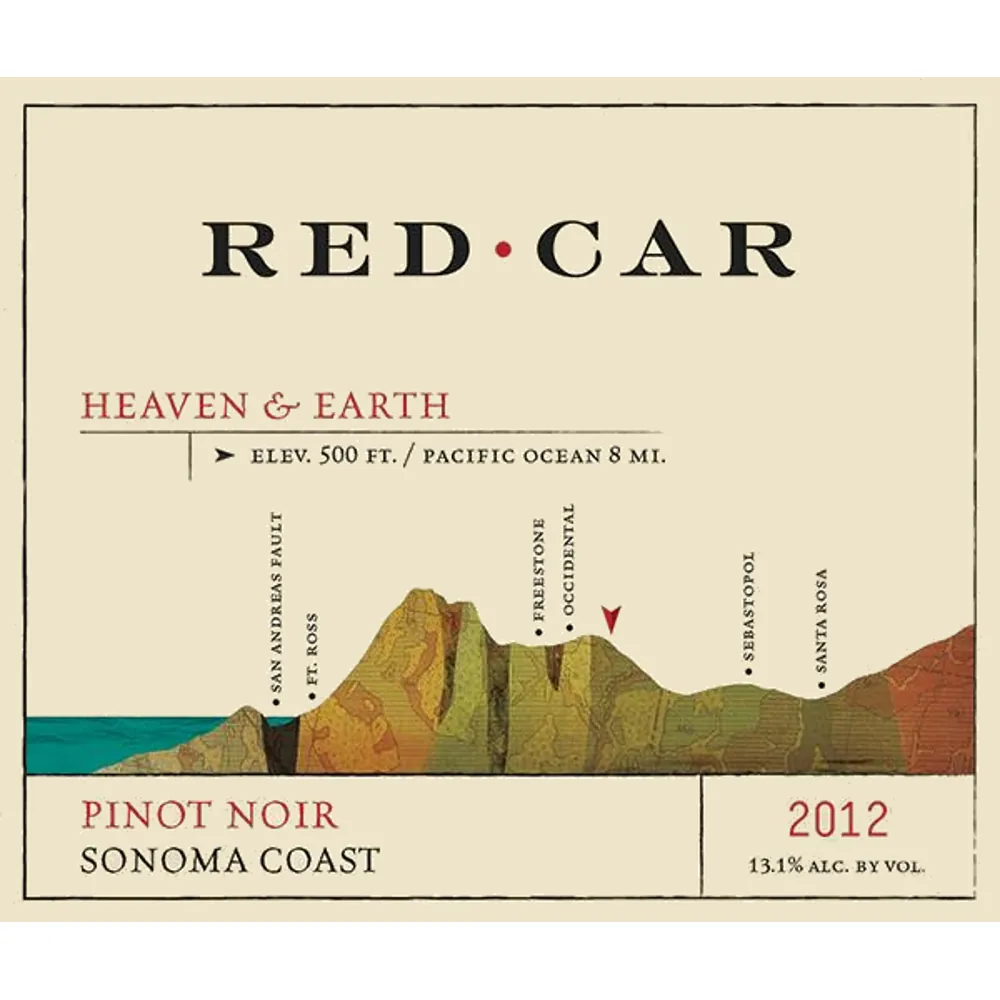 Red Car Heaven & Earth Pinot Noir Bottle