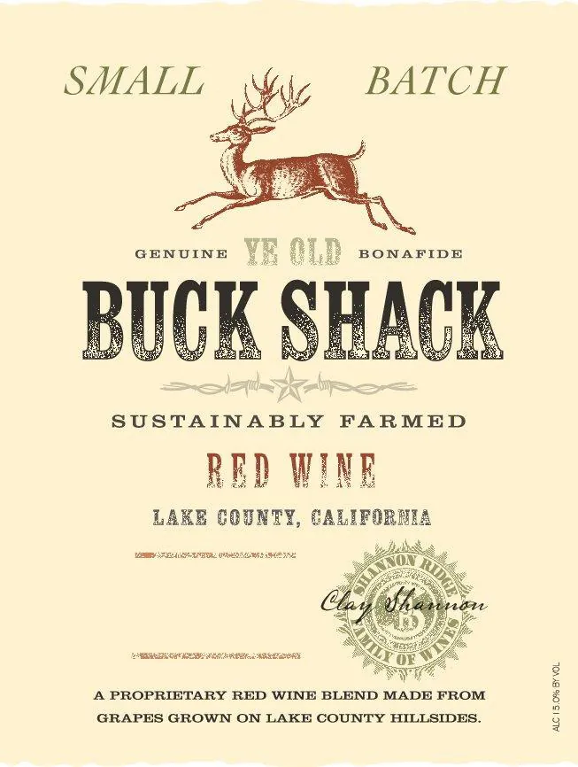 Buck Shack Red Bottle