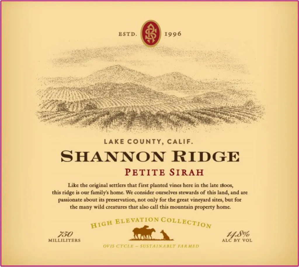 High Elevation Petite Sirah Bottle