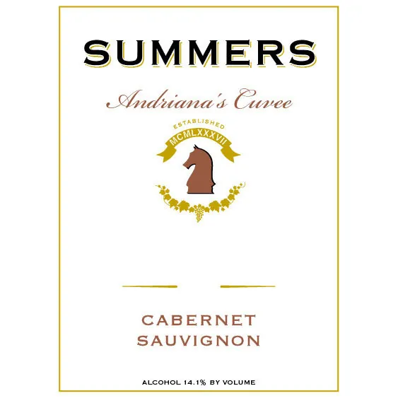 Andriana's Cuvee Cabernet Sauvignon Bottle