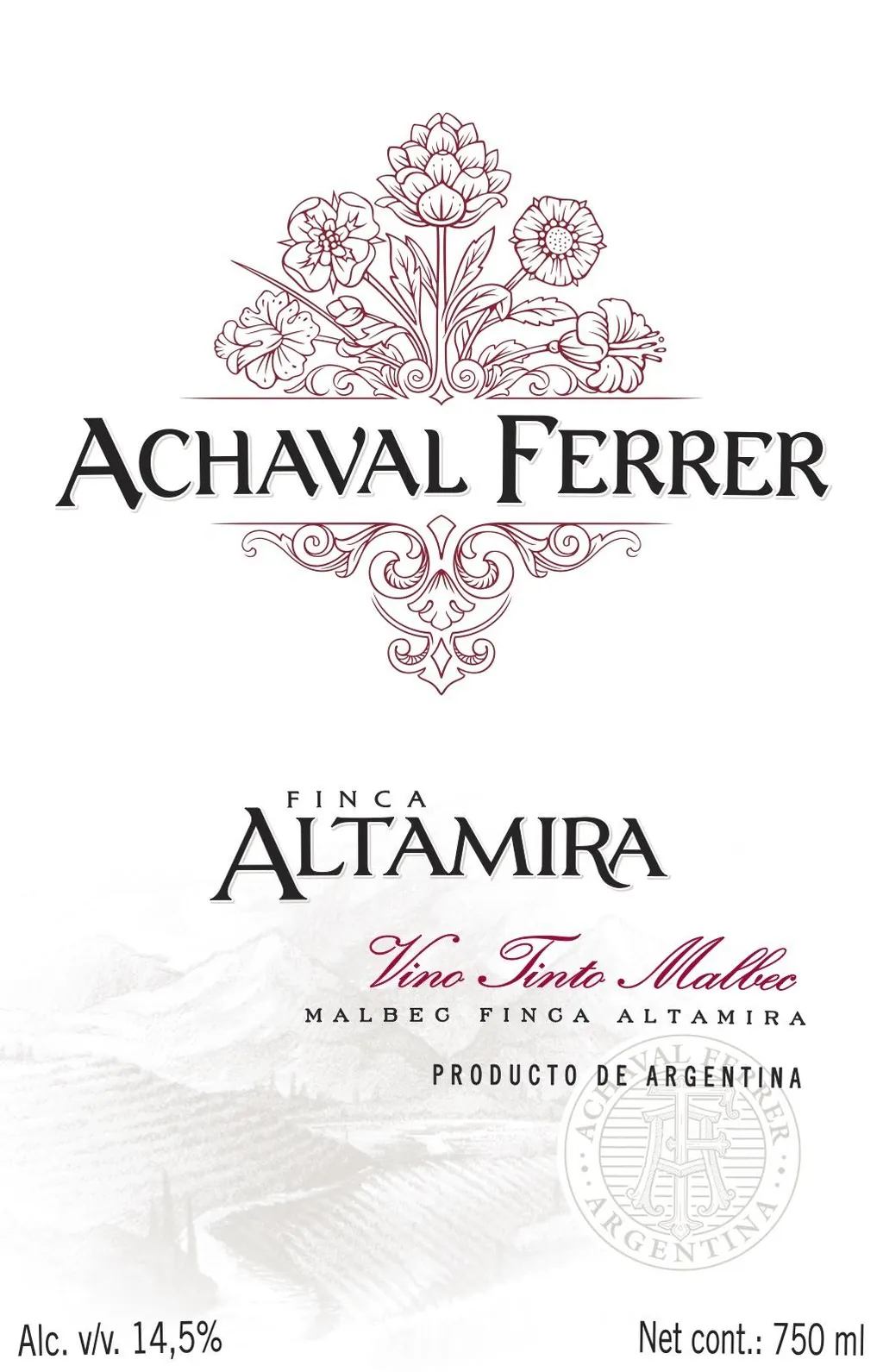Achaval-Ferrer Finca Altamira Malbec Bottle