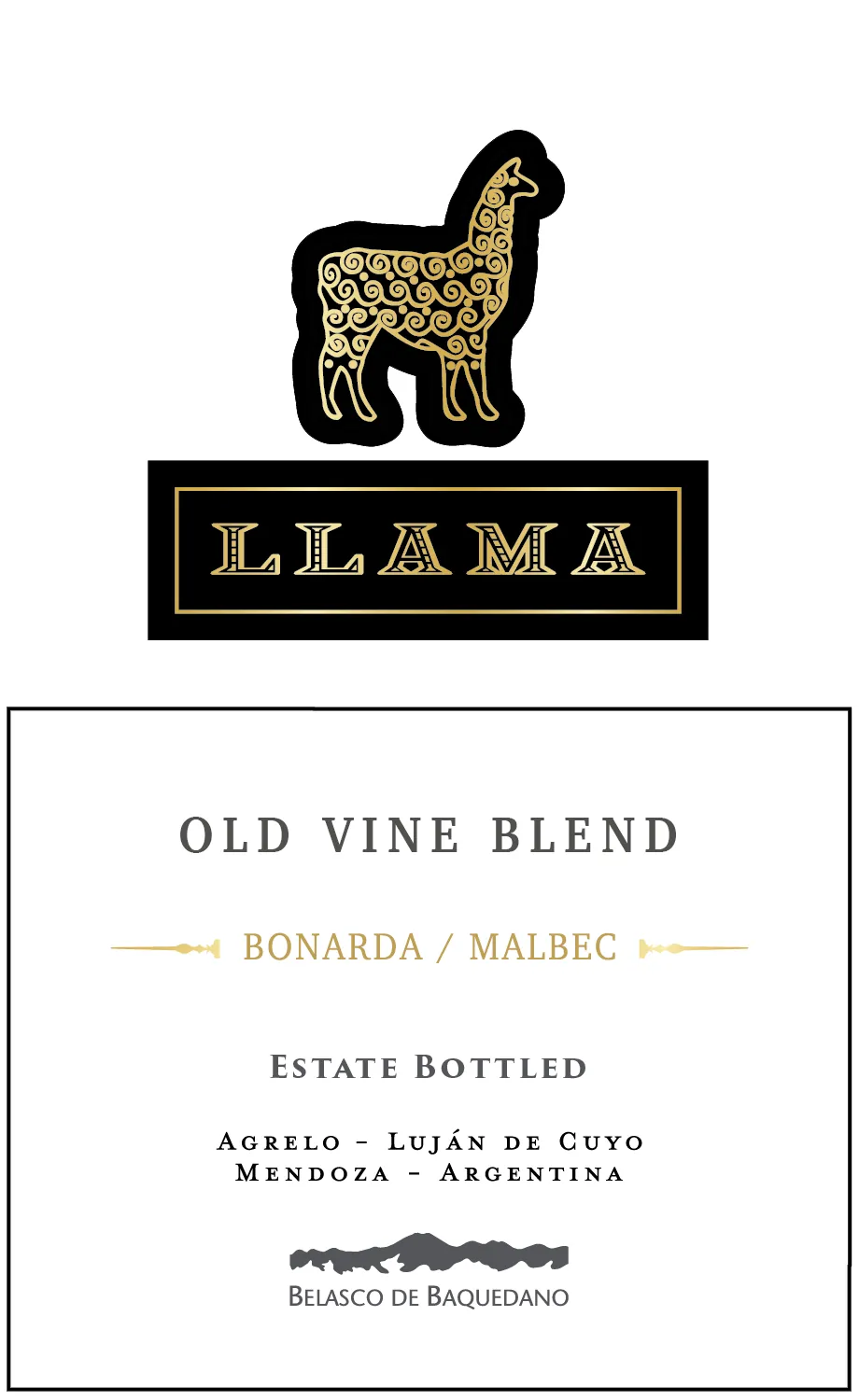 Llama Bonarda/Malbec Blend Bottle
