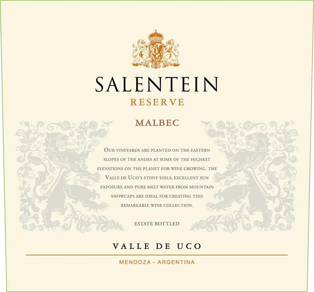 Reserve Malbec Bottle