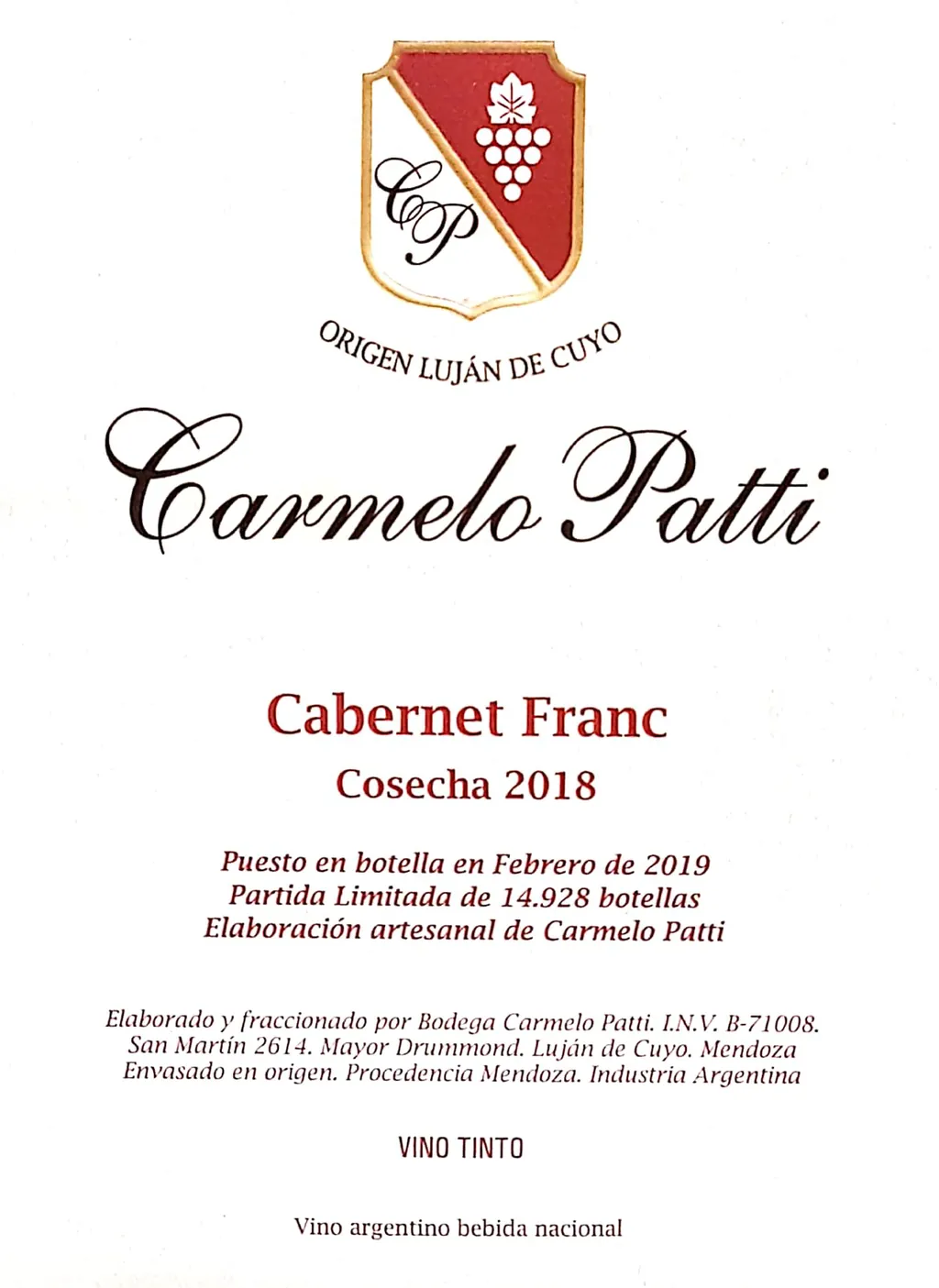 Cabernet Franc Bottle