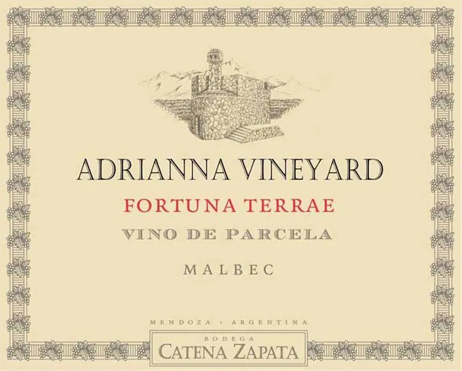 Zapata Adrianna Vineyard Fortuna Terrae Malbec Bottle