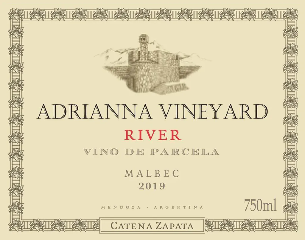 Zapata Adrianna Vineyard River Malbec Bottle