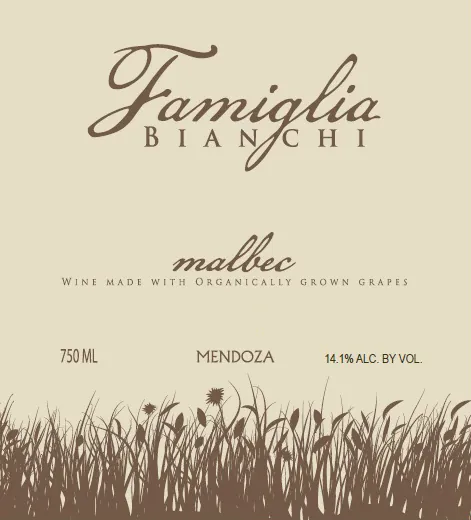 Organic Malbec Bottle