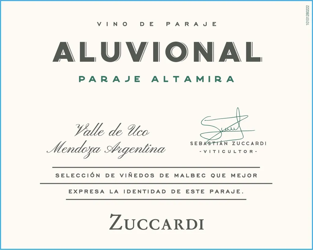 Aluvional Altamira Malbec Bottle