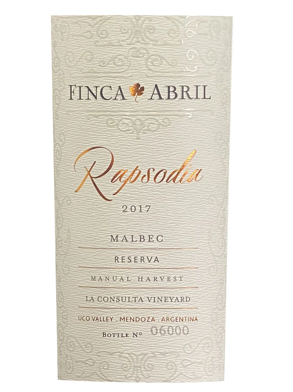 Rapsodia Malbec Reserva Bottle