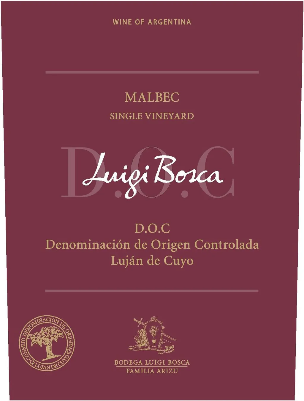 Malbec Lujan de Cuyo Bottle