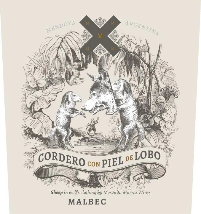 Cordero con Piel Lobo Malbec Bottle
