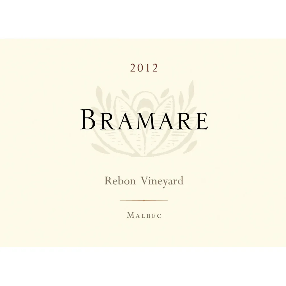 Bramare Rebon Vineyard Malbec Bottle