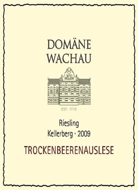 Kellerberg Trockenbeerenauslese Riesling Bottle