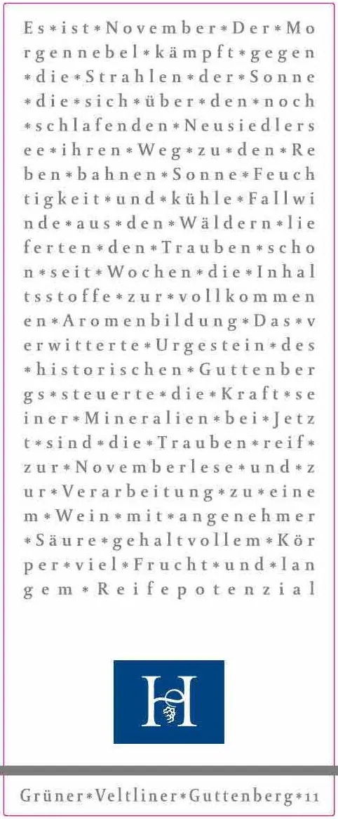 Guttenberg Gruner Veltliner Bottle