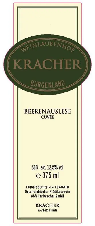 Cuvee Beerenauslese Bottle