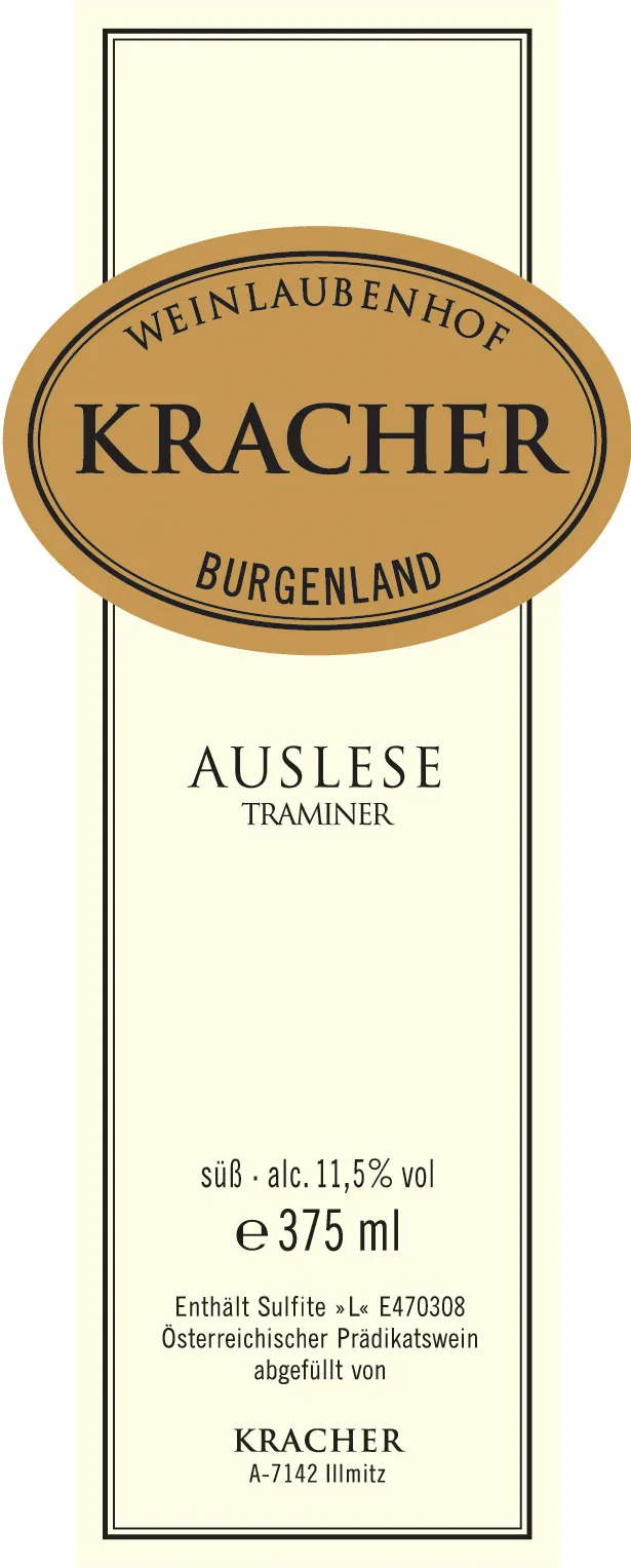 Traminer Auslese Bottle