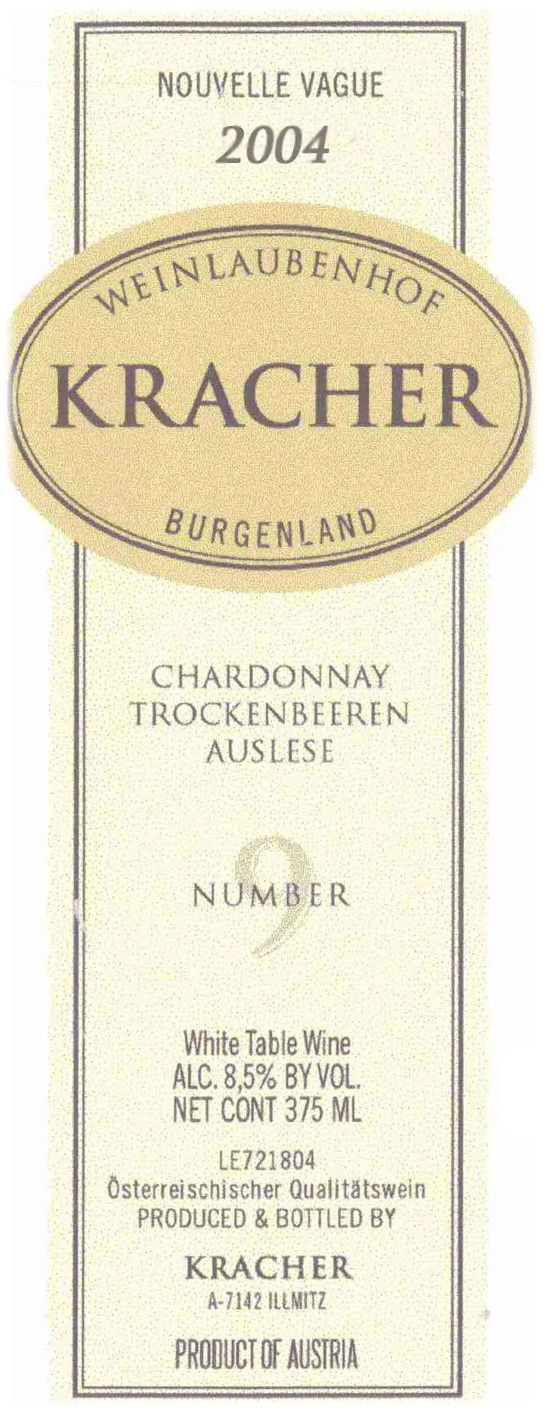 Trockenbeerenauslese Kollektion Chardonnay Bottle