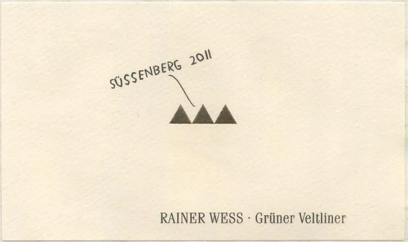 Sussenberg Gruner Veltliner Bottle