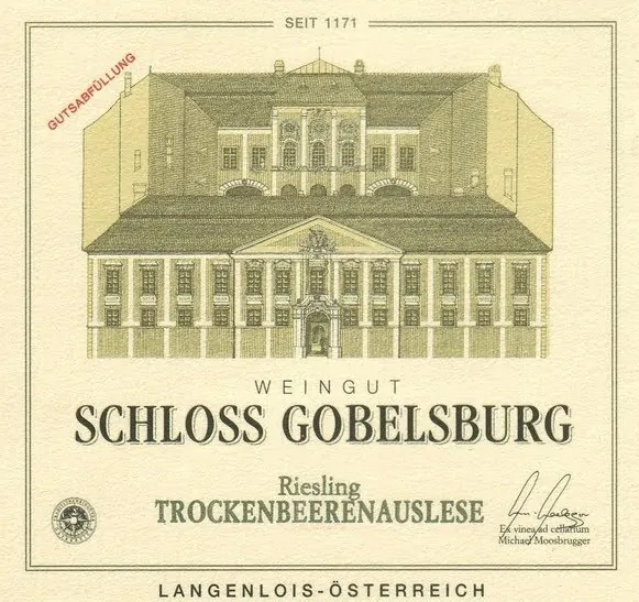 Trockenbeerenauslese Riesling Bottle