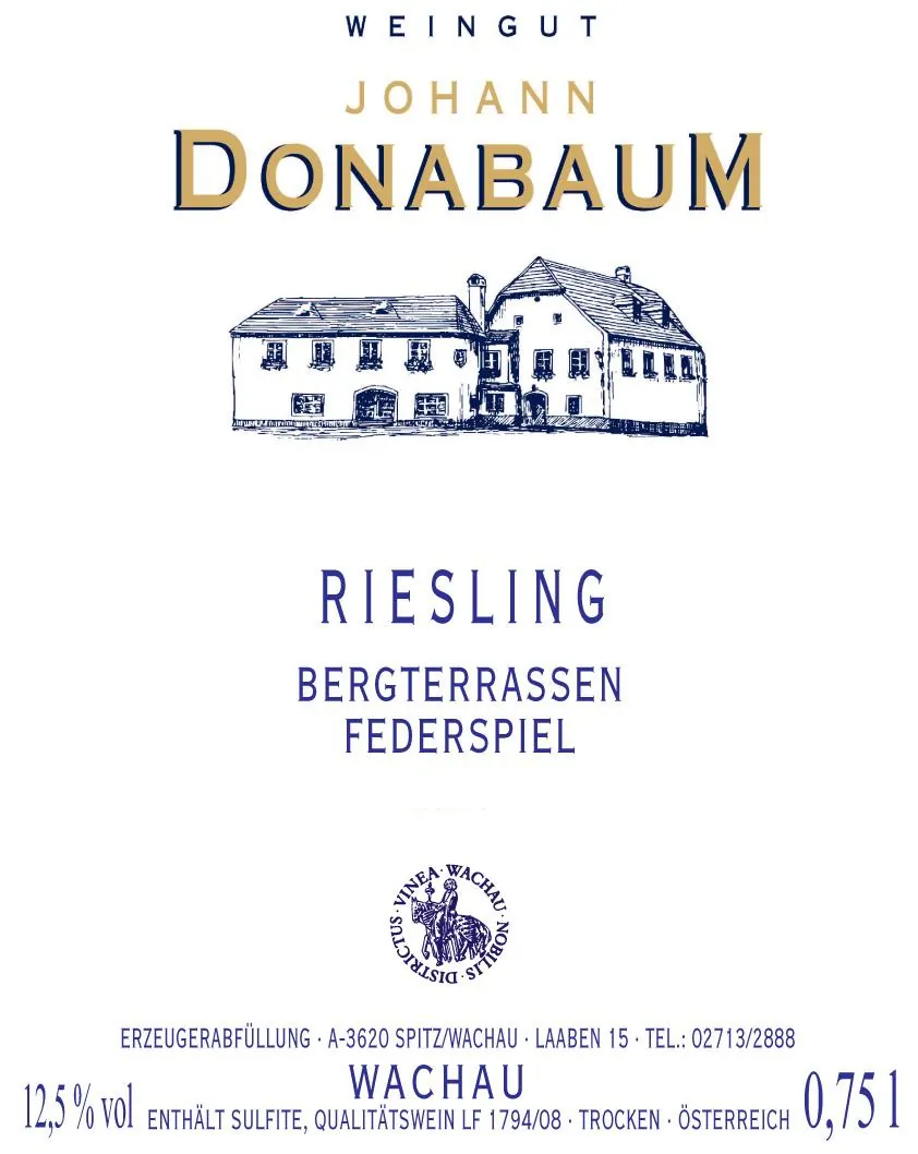 Bergterrassen Federspiel Riesling Bottle
