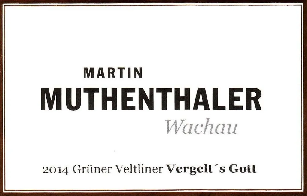Vergelt's Gott Gruner Veltliner Bottle