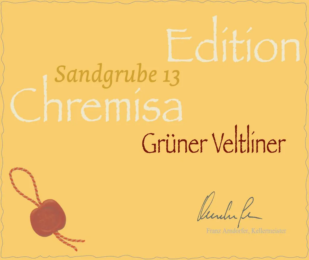 Chremisa Edition Sandgrub 13 Gruner Veltliner Bottle