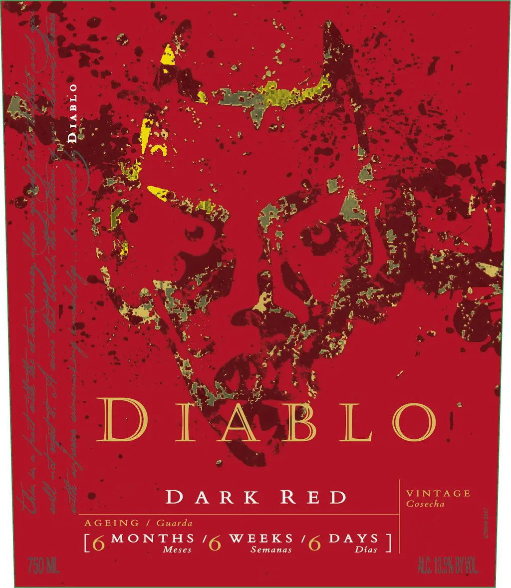 Diablo Dark Red Bottle