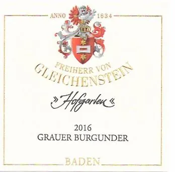 Hofgarten Grauer Burgunder Trocken Bottle