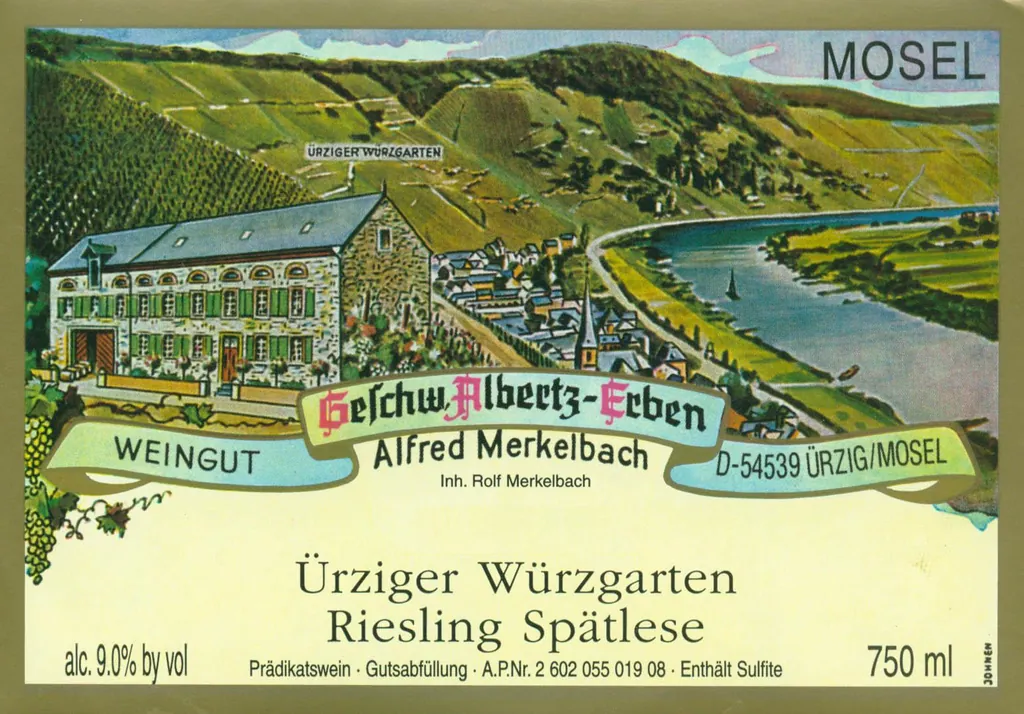 Urziger Wurzgarten Riesling Spatlese Bottle