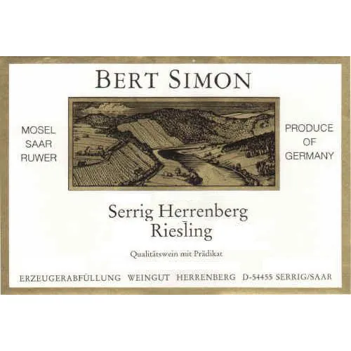 Serriger Herrenberg Riesling Auslese Bottle