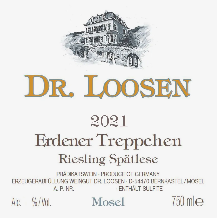 Erdener Treppchen Riesling Spatlese Bottle