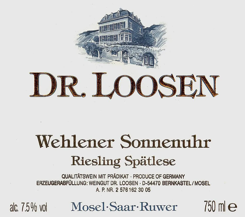 Wehlener Sonnenuhr Riesling Spatlese Bottle