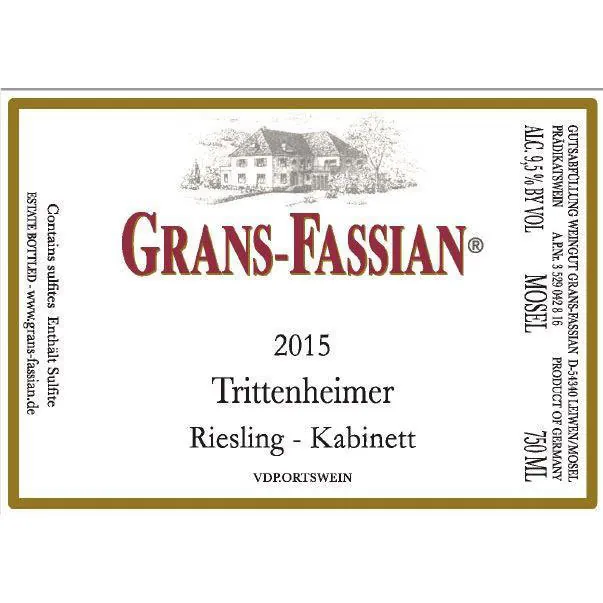 Trittenheimer Kabinett Riesling Bottle