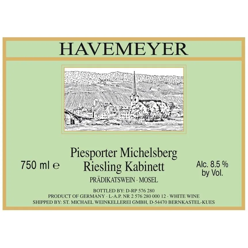 Piesporter Michelsburg Kabinett Riesling Bottle