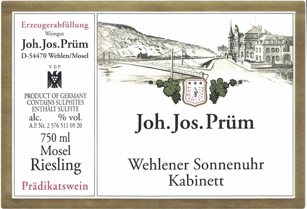 Wehlener Sonnenuhr Riesling Kabinett Bottle