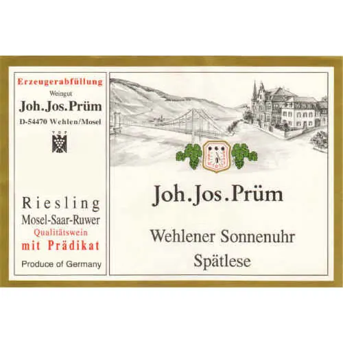 Wehlener Sonnenuhr Riesling Spatlese Bottle