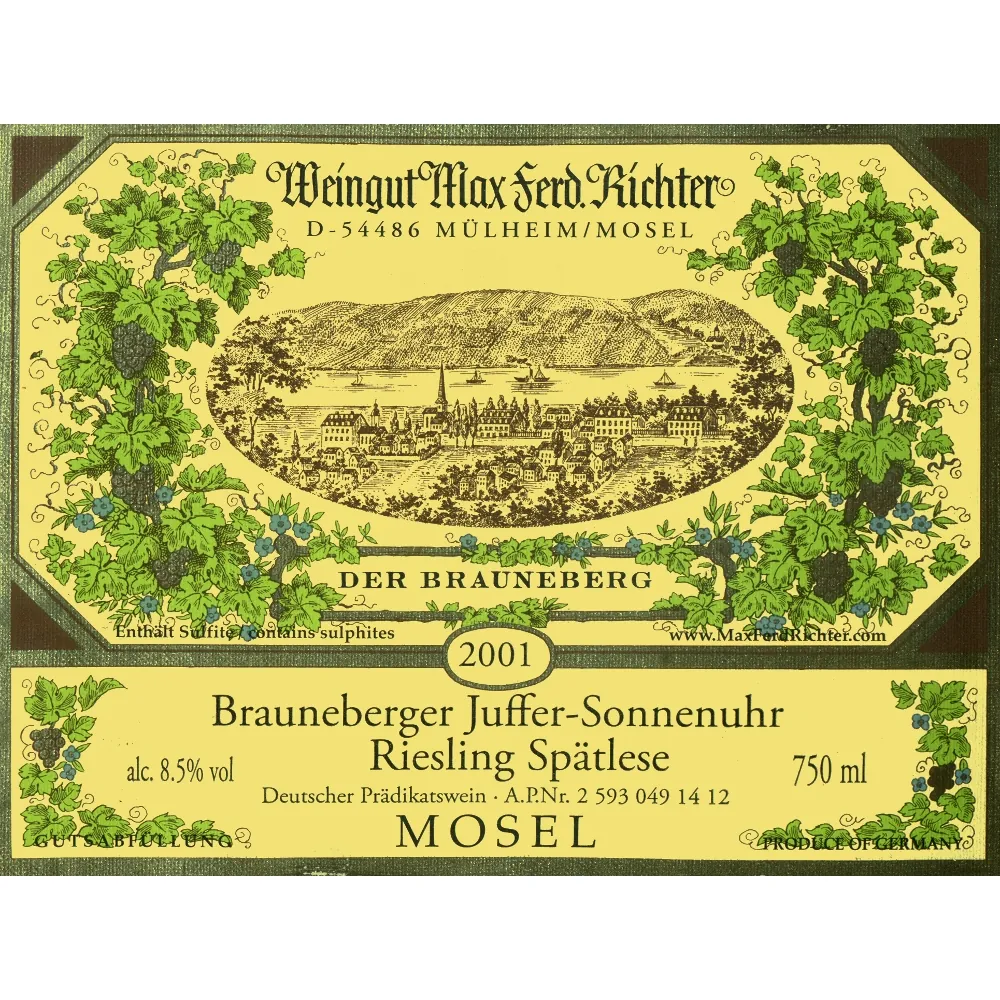 Brauneberger Juffer Sonnenuhr Riesling Spatlese Bottle