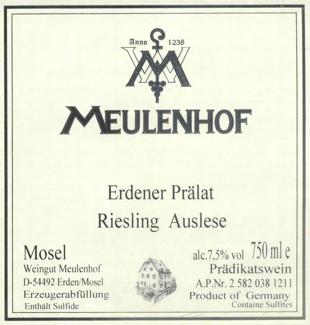 Erdener Pralat Riesling Spatlese Bottle
