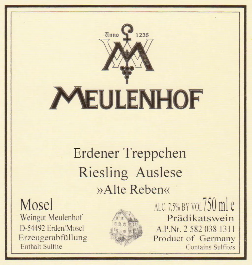 Erdener Treppchen Riesling Auslese Alte Reben Bottle
