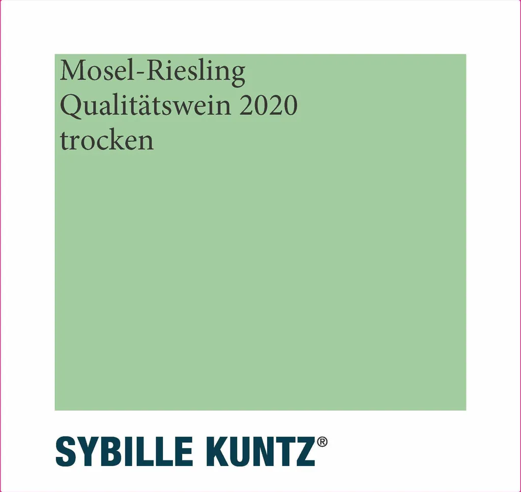 Mosel Riesling Qualitatswein Trocken Bottle