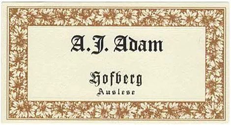 Hofberg Riesling Auslese Bottle