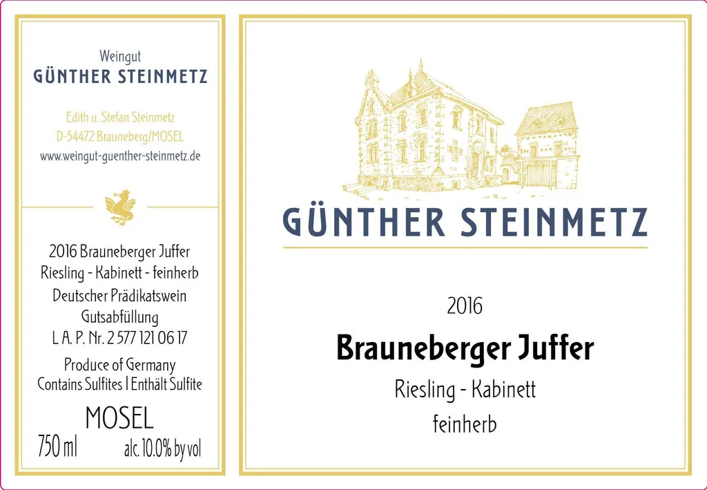 Brauenberger Juffer Riesling Kabinett Bottle